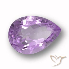 Ametista Violeta rosa médio Natural 3.72ct, Formato de pêra, VVS-VS