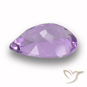 Ametista Violeta rosa médio Natural 3.72ct, Formato de pêra, VVS-VS
