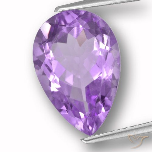 5.86ct Natural Violeta Púrpura Ametista, Formato de pêra, VVS-VS