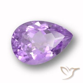 Ametista Violeta Púrpura Natural 5.86ct, Formato de pêra, VVS-VS