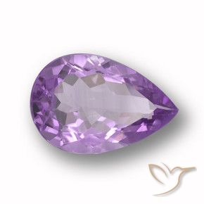 Ametista Violeta Profundo Natural 4.91ct, Formato de pêra, VVS-VS