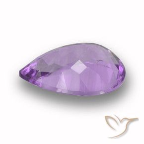 Ametista Violeta Profundo Natural 4.91ct, Formato de pêra, VVS-VS