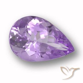 Ametista Violeta médio Natural 4.55ct, Formato de pêra, VVS