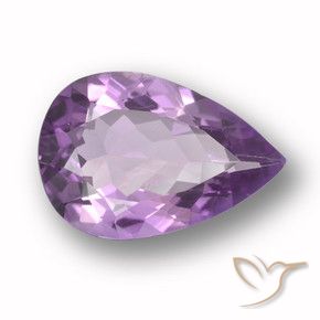 Ametista Violeta Claro-Médio Natural 3.94ct, Formato de pêra, VVS