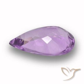Ametista Violeta Claro-Médio Natural 3.94ct, Formato de pêra, VVS