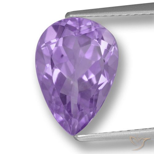 3.79ct Natural Violeta rosado Ametista, Formato de pêra, VVS