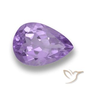 Ametista Violeta rosado Natural 3.79ct, Formato de pêra, VVS
