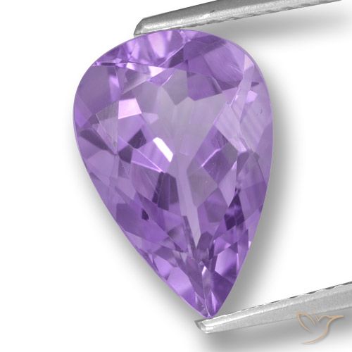 3.44ct Natural Violeta médio Ametista, Formato de pêra, VVS