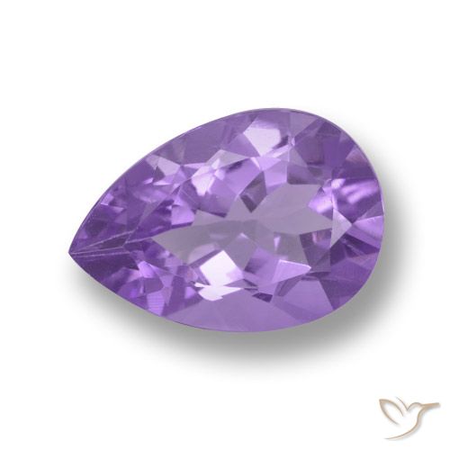 3.41ct Natural Violeta médio Ametista, Formato de pêra, VVS-VS