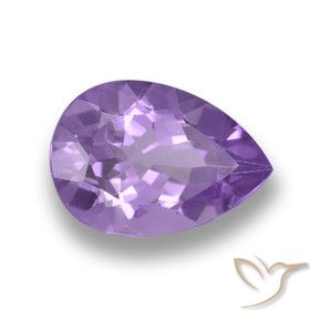 Ametista Violeta médio Natural 3.41ct, Formato de pêra, VVS-VS