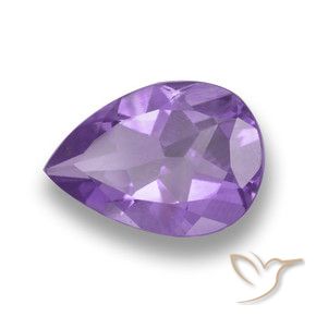 Ametista Violeta médio Natural 3.13ct, Formato de pêra, VVS-VS