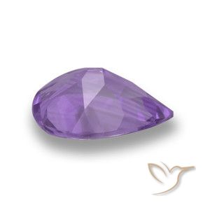 Ametista Violeta médio Natural 3.13ct, Formato de pêra, VVS-VS