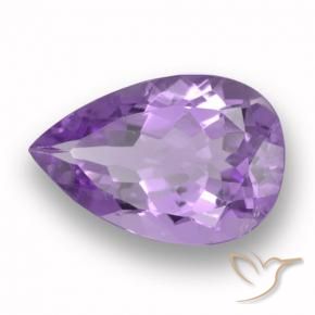 Ametista Violeta médio Natural 4.87ct, Formato de pêra, VVS-VS