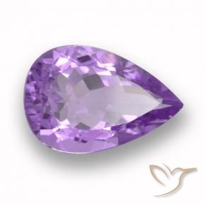 Ametista Violeta médio Natural 4.63ct, Formato de pêra, VVS-VS