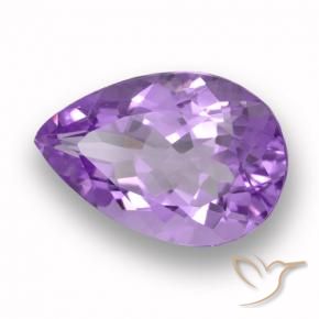 Ametista Violeta rosado Natural 5.18ct, Formato de pêra, VVS-VS