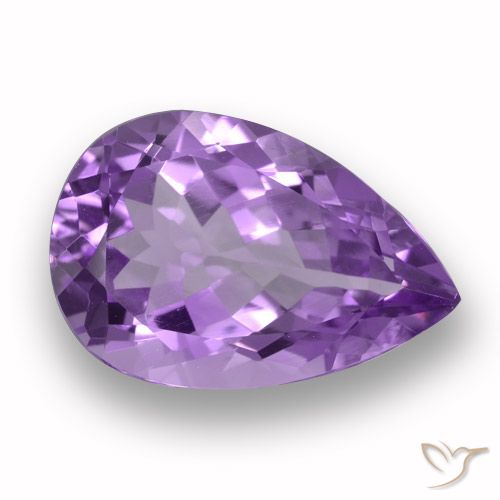 5.26ct Natural Violeta médio Ametista, Formato de pêra, VVS