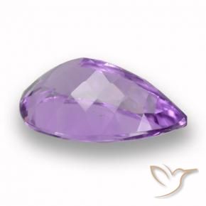 Ametista Violeta médio Natural 5.26ct, Formato de pêra, VVS