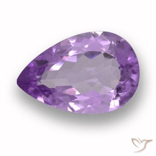 4.49ct Natural Violeta médio Ametista, Formato de pêra, VVS