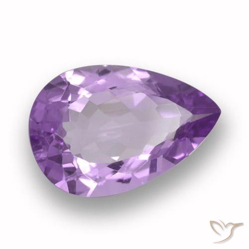 Ametista Violeta médio Natural 4.49ct, Formato de pêra, VVS