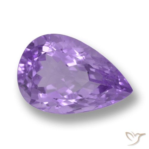 5.85ct Natural Violeta médio Ametista, Formato de pêra, VVS-VS
