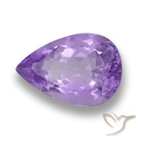 Ametista Violeta médio Natural 5.85ct, Formato de pêra, VVS-VS