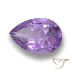 Ametista Violeta médio Natural 5.30ct, Formato de pêra, VS