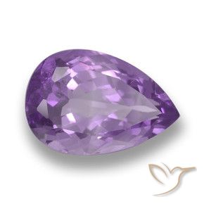 Ametista Violeta Púrpura Profundo Natural 6.26ct, Formato de pêra, VS