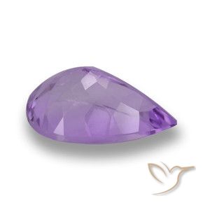 Ametista Violeta rosado Natural 4.94ct, Formato de pêra, VVS