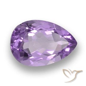 Ametista Violeta médio Natural 4.00ct, Formato de pêra, VVS