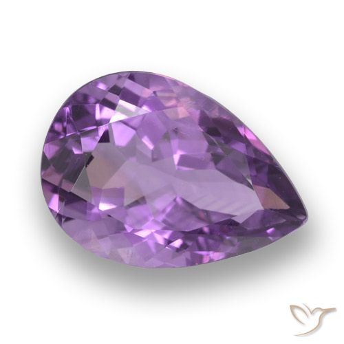3.88ct Natural Violeta Púrpura Profundo Ametista, Formato de pêra, VVS-VS