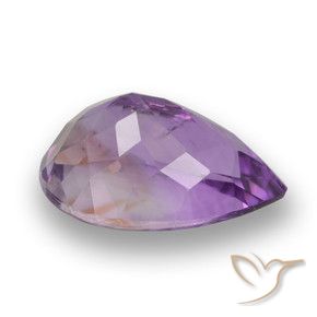 Ametista Violeta Púrpura Profundo Natural 3.88ct, Formato de pêra, VVS-VS