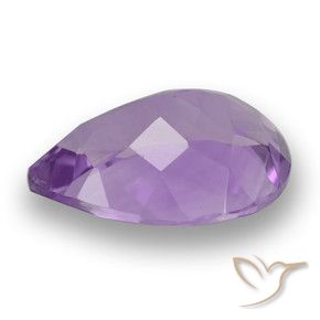 Ametista Violeta médio Natural 3.29ct, Formato de pêra, VVS