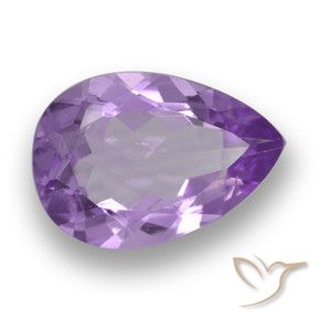 Ametista Violeta médio Natural 3.74ct, Formato de pêra, VS