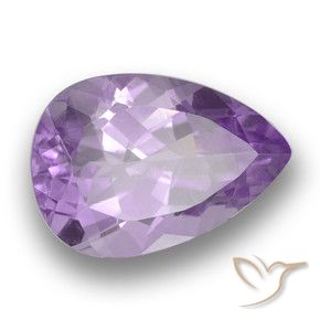 Ametista Violeta médio Natural 3.59ct, Formato de pêra, VS