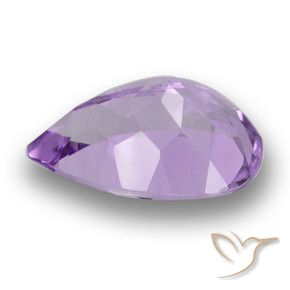 Ametista Violeta médio Natural 3.59ct, Formato de pêra, VS