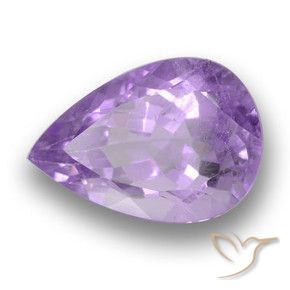 Ametista Violeta médio Natural 3.82ct, Formato de pêra, VS