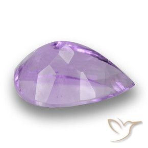 Ametista Violeta médio Natural 3.82ct, Formato de pêra, VS