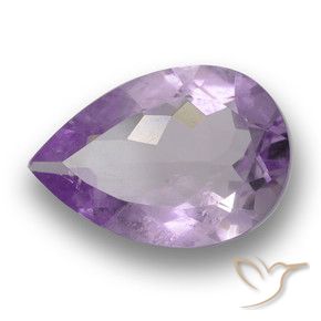 Ametista Íris Rosa Violeta Natural 3.13ct, Formato de pêra, VS
