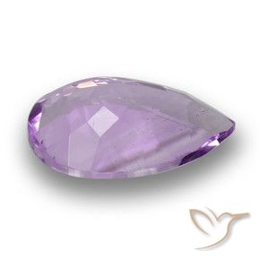 Ametista Íris Rosa Violeta Natural 3.13ct, Formato de pêra, VS