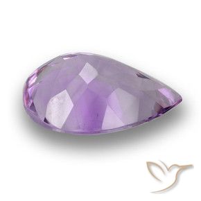Ametista Violeta médio Natural 3.21ct, Formato de pêra, VS