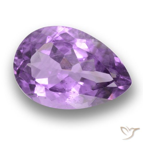 3.92ct Natural Violeta-rosa médio Ametista, Formato de pêra, VS