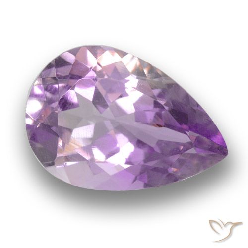 3.45ct Natural Violeta rosado Ametista, Formato de pêra, VS