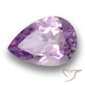 Ametista Violeta rosado Natural 3.45ct, Formato de pêra, VS