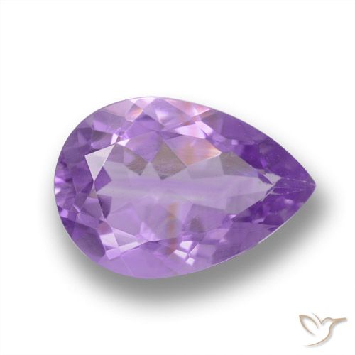 3.41ct Natural íris violeta Ametista, Formato de pêra, VVS