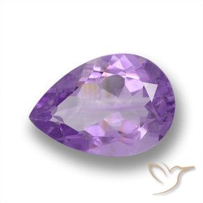 Ametista íris violeta Natural 3.41ct, Formato de pêra, VVS
