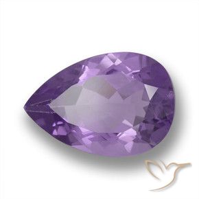 Ametista Violeta Profundo Natural 3.47ct, Formato de pêra, VVS
