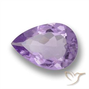Ametista Violeta médio Natural 3.48ct, Formato de pêra, VVS