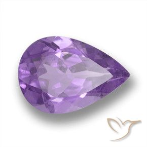 Ametista Violeta Profundo Natural 3.54ct, Formato de pêra, VVS