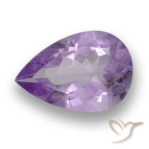 Ametista Violeta médio Natural 2.93ct, Formato de pêra, VS
