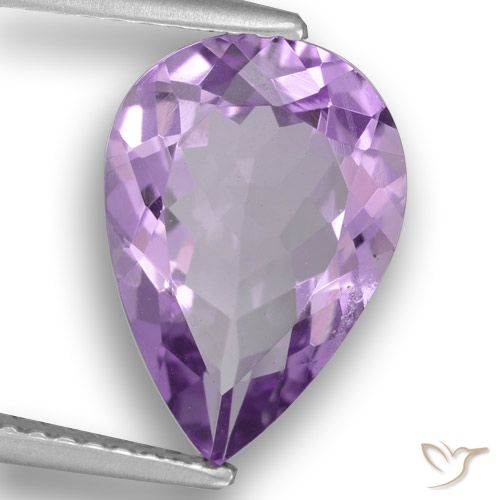2.84ct Natural Violeta médio Ametista, Formato de pêra, VS